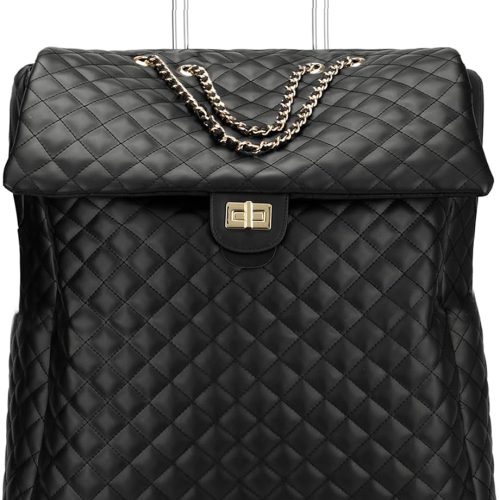 Leather Softside Underseat Carry On Suitcase Travel Duffel Bag with Spinner Wheels