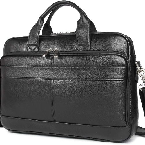 Leather Messenger Bag Vintage Travel Backpack Laptop Briefcase
